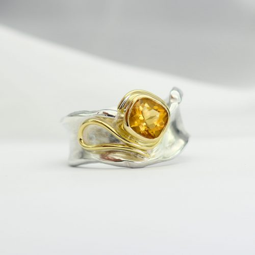 Cushion Shaped Citrine Origins Ring