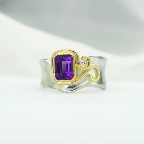 Amethyst And Diamond Origins Ring
